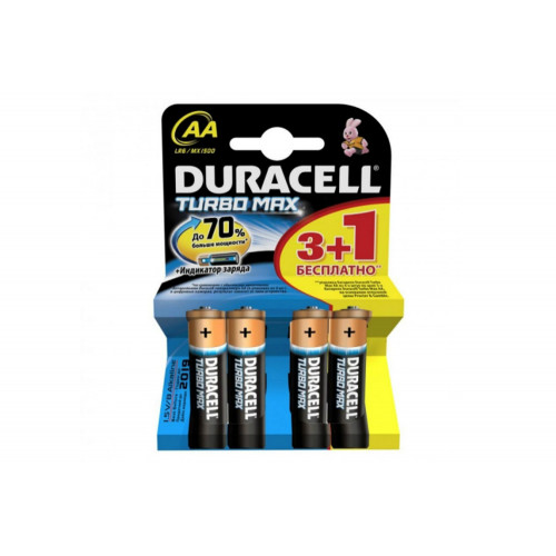 Элемент питания Duracell Turbo Max LR6 BL4 1шт
