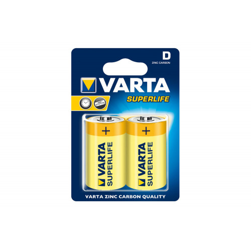 Элемент питания Varta Superlife D 2020 R20 BL2
