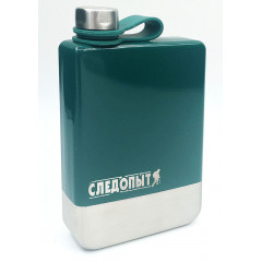 Фляжка СЛЕДОПЫТ Green Edition Traveller зеленая 240 мл сталь