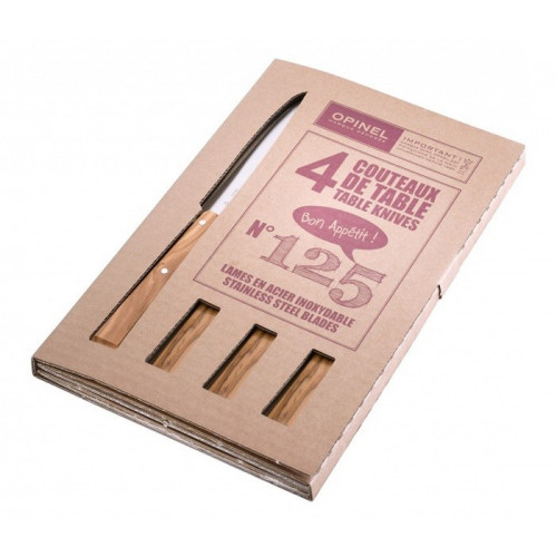 Набор столовых ножей Opinel №125 VRI South Spirit 4шт (нерж. олива)