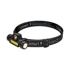 Фонарь налобный Спектр 1 LED+1 COB аккум. 220В USB
